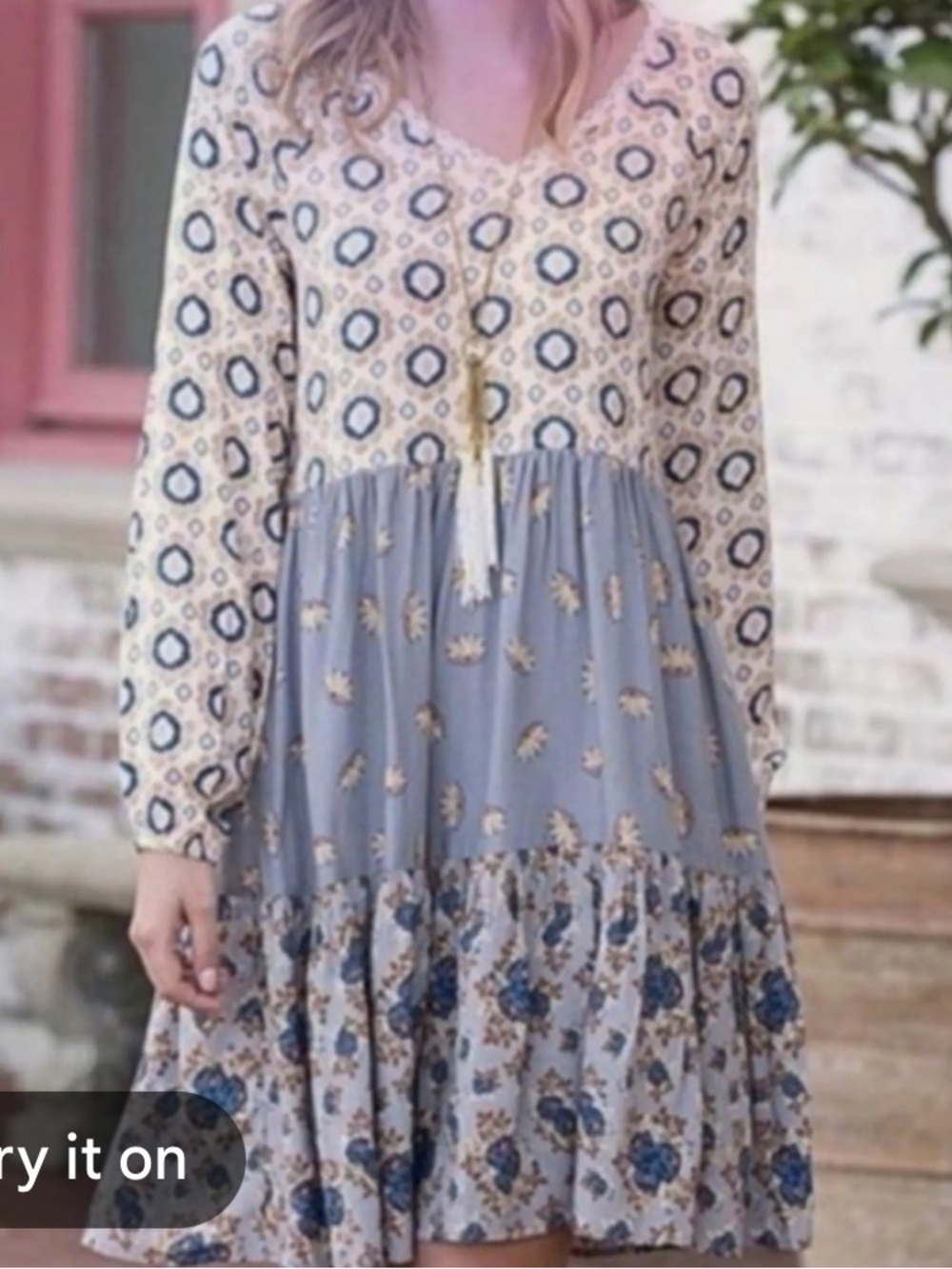 Matilda Jane Clothing featuring a mixed geometric and floral boho design